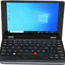 Mini Portable Laptop | Mini Computer Notebook with 7 Inch | 12GB & J4105 CPU | 2.4G/5G Band | Full Size Keyboard | Support 10, 11 (12G+512G)