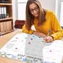 Gannyfer Desk Calendar 2026 with Desktop Mat, Simplified Large 22" x 17" Desktop Pad Calendar, 18 Month Desk Calendar, Use Now to Dec 2026, Office Supplies Perfect for Home School and Office - Apricot(6 Stickers Included)