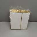 ReliThick Metallic Paper Gift Bag with Handles and Tissue Paper 11.8 x 10 x 4'' Thank You Favor Bag for Wedding Bridesmaid Groomsmen 5 Senses Birthday Gifts(White, Gold)