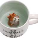 3D Animal Coffee Mug Sloth Inside,Cute Handmade Figurine Ceramics Cup 12 oz,Christmas&Birthday&Mother's Day Surprise for Friends Family or Kids,Best Office Cup Couple Mug (Sloth)