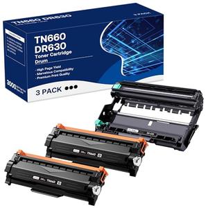 WEAREC Compatible Toner Cartridge & Drum Unit Replacement for Brother TN660 TN-660 TN630 DR630 Work with HL-L2300D HL-L2360DW DCP-L2520DW MFC-L2700DW MFC-L2740DW Printer (Black, 2Pack)