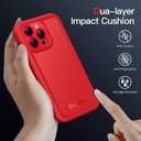 COOLQO Magnetic for iPhone 13 Pro Case, Dual Layer Matte Scratch-Resistant, Red