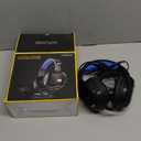 Gaming Headset with Microphone for Pc, Xbox One Series X/s, Ps4, Ps5, Switch, Stereo Wired Noise Cancelling Over-Ear Headphones with Mic, RGB, for Computer, Laptop, Mac, Nintendo (Blue)