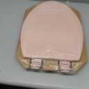Bemis 1500EC Durable Wood Toilet Seat with Easy Clean Hinges, Made in USA, Elongated, Venetian Pink