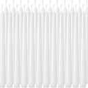Tuyai 24 Pack Tall White Taper Candles, 10 inch (H) Dripless, Unscented Dinner Candle, Smokeless Taper Candles, Paraffin Wax with Cotton Wicks, 8 Hours Burn Time