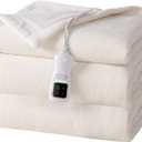 Electric Heated Blanket Twin Size, Washable Blanket Warmer for Home for Adults, Fast Heating Super Cozy Soft Fabric, 62" x 84", 9 Heat Levels, 1-9H Auto-Off, ETL Certified, Cream