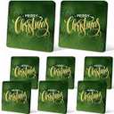 8 Pcs Christmas Cushion Covers Patio Stretch Outdoor Cushion Cover Farmhouse Classic Decorative Replacement Furniture Sofa Couch Slipcover Seat Protector, Home Decor(White Floral)