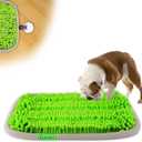 Snuffle Mat for Dogs, 17" x 21" Dog Snuffle Mat Interactive Feed Game for Boredom, Encourages Natural Foraging Skills and Stress Relief, Easy to Fill Machine Washable (NEW-Green)