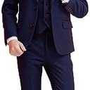 Boys Suits 5 Piece Slim Fit Suit for Kids Formal Ring Bearer Suits , size 8Y