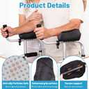 Forearm Pads for Upright Walkers (2Pcs), Soft Shock-Absorbing Foam Arm Rest Cushions for Seniors, Non-Slip Bottom, Washable, Easy Install Stand Up Walker Accessories, Pressure Relief & Walking Support (Black)