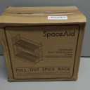 SpaceAid Pull Out Spice Rack Organizer for Cabinet, Heavy Duty Slide Out Seasoning Kitchen Organizer, Cabinet Organizer, with Labels, 5.2" W x10.75 D x10 H, 2 Drawers 2-Tier