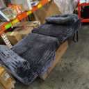 Folding Sofa Bed,Convertible Sleeper Chair for Adults, Folding Sofa Bed Foam Filling Couch with Pillow，Sleeper Chairs Single Size Floor Mattress, Black