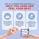 21 in 1 Keto ACV & Collagen Gummies, Sugar Free Apple Cider Vinegar Gummies with Biotin, Probiotics, Vitamins for Healthy Hair, Skin, Nails & Digestive Support, Apple Flavored, 90 Count (EXP 03/29/28)