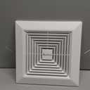 Aufind 11"x11" Bathroom Exhaust Fan Cover with Spring - Heavy Duty Plastic Ventilation Grille, Easy Install Spring-Loaded Design for Ceiling or Wall Mounted Fans