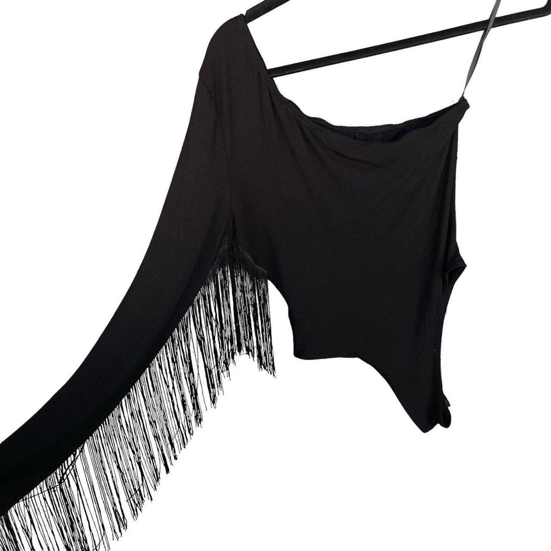 Woman's Body With 1 Sleeve Bodysuit Black M