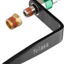 Yolass Pneumatic tool hook,1/4"NPT and 360 Rotatable L Air Rafter Hooks are Lightweight,Quick and Easy to Install for Air Blow Guns,Pneumatic Nail Guns,with Brass Joints,1-Piece
