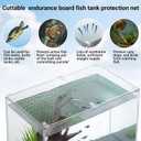 Colingmill 2 Pcs Aquarium Acrylic Fish Tank Lid Covers for 70/75/90/110 Gallon, 48 X18 Glass Cuttable Canopy Top Net, Anti-Jump Net with Clips (Each 22.68 x 16.93 x 0.1in)