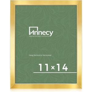 Annecy 11x14 Picture Frame Gold1 Pack, 11 x 14 Picture Frame for Wall Decoration, Classic Gold Minimalist Style Suitable for Decorating Houses, Offices, Hotels