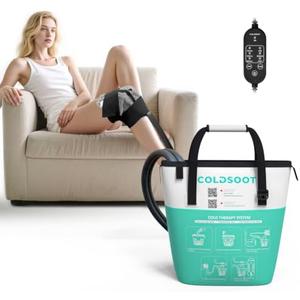 COLDSOOT Ice Machine for Knee After Surgery, Cold Therapy Machine w/Timer | Portable Cold Therapy Machine for Knee Replacement Recovery, Cold Therapy Pain Relief for ACL/TKR, Cryotherapy with Knee Pad