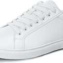 Perry Ellis Mens Casual Dress Fashion Sneakers (9.5, White)