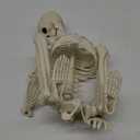 36" Skeleton Halloween Decorations, 3FT Realistic Full Body Movable Posable Joints Skeleton, Creepy Halloween Plastic Skeleton for Graveyard Decorations, Haunted House Props Indoor/Outdoor Decor