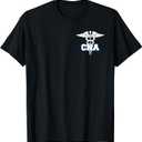 CNA Caduceus Medical Symbol Nurse Gifts T-Shirt Male 2XL Black