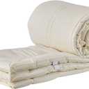 Sleep & Beyond myPad 100% Washable Wool Mattress Pad 0.5 inch Thick Luxurious Comfort - Wool Fibers - Chemical -Free - All -Season Bedding Solution Long -Lasting - Queen 60x80 inch (Ivory)