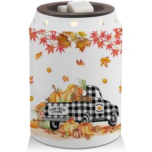 Bonsai Tree Fall Decorations for Home, Fall Wax Warmer, Ceramic Truck Fall Wax Warmer for Candle, Thanksgiving Decor for Living Room Kitchen Bathroom Home