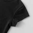 Noomelfish Girls Short Sleeve Crop Tops Kids Summer Dance Cropped T-Shirts (5-14 Years)