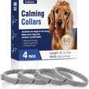 Calming Collar for Dogs 4 Packs Dog Calming Pheromone Pheromones Collars Calm Lasts 60 Days Anxiety Relief Stress Separation Behavior Relieve for Dogs 25 In Adjustable Fit All Small Medium Large Dog