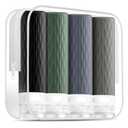 Travel Bottles for Toiletries, TSA Approved 3.4oz Travel Size Containers, BPA Free Leak Proof Silicone Traveling Bottles, Refillable Travel Essentials Kits for Shampoo Conditioner(4 Pack)-A