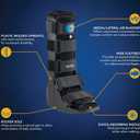 United Ortho Air Cam Walker Fracture Boot, Medium, Black (Black)