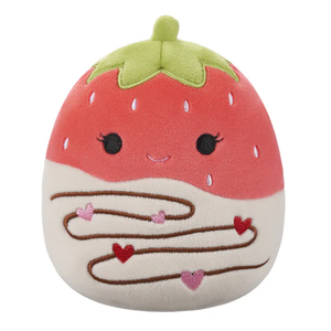 Squishmallow Oficial Kellytoy Food Squad Plush Dessert Collectible Soft Animal (Red/White Scarlet Chocolate Strawberry) 
