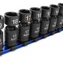 Astro Pneumatic Tool 78344 Metric 3/8" Drive Nano Pinless Universal Impact Sockets (10Piece)