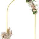 UDEAR 7.2FT Metal Arch Backdrop Stand,for Wedding Backgrounds Climbing Plants Event Decorations Outdoor Ceremonies, Gold