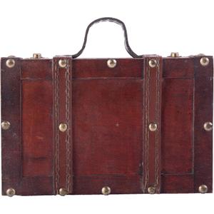 Vintiquewise(TM OldFashioned Small Suitcase/Decorative Box with Straps
