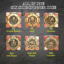 Iemegumi 6 Sided Spinner DND Dice - Metal D4 D6 D8 D10 D10% D12 D20 All in One D&D Set - Cool Role Playing Gifts for Dungeons and Dragons TRPG MTG Games Lover Players (Bronze)