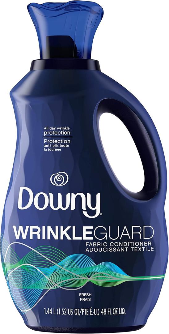 Downy Wrinkleguard Liquid Fabric Softener & Conditioner, Fresh, 48 Fl Oz. Bottle, 48 Fl Oz, Pack of 2