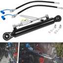 SPH320033 Hydraulic Top Link Cat. 1-1 with Locking Block 20 7/8 - 31 7/8 with 2 x Hose, Two-Way Check Valve Hydraulic Cylinder Set Fits for Most Tractors, Excavators, Class 1 and 2 Equipment