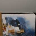 Abstract Canvas Wall Art Navy Blue Wall Art for Living Room Framed Modern Artwork for Walls, Above Bed Wall Decor Navy and Gold for Bedroom and Living Room Office Pictures Wall Decor 2040IN