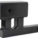 MaxxHaul Hitch Receiver Adapter and Extender Converts 1-1/4" to 2" 4" Rise or 3-3/8" Drop 9" Extension Class I and II For Bike Racks and Cargo Carriers 350 lb Tongue Weight (80875)