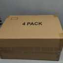 4 Tier Plastic Storage Bins with Lid 23QT, Stackable Storage Containers with Wheels, Folding Storage Boxes, Collapsible Storage Bins, Closet Organizers and Storage for Living Room,Office,Dorm (White)