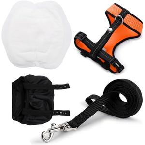 Yesito Adjustable Chicken Harness Diaper (5.4ft Leash) – Breathable & Washable Secure Training for Hens, Ducks & Chicks | Outdoor Walking & Discipline Solution, M
