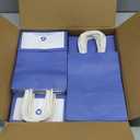 REMTAP Gift Paper Bags 5.93.28.2 50Pcs Kraft Bags with Handles Bulk Gift Bags for Wedding Party Craft Retail Packaging, Shopping, Party Favor, Retail Bag (Blue-S-50pcs, 5.93.28.2)