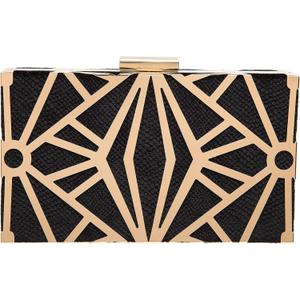 CARIEDO Women Evening Bag Elegant Clutch Purse Exquisite Velvet Metal Hollow out Handbags Prom Wedding Party (black)