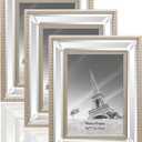 Meetart 5x7 3 Pack Mirror Photo Frames Sets for Wall Pictures Decor or Table Stand