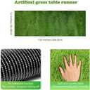 Artificial Grass Table Runners Debris-Free Fake Grass Shed-Free ,Turf Table Runner for Wedding Party, Golf Themed Party,Birthday, Banquet, Baby Shower, Home Decor,12*120 Inches