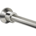 Chrsouly Tension Shower Curtain Rod, 1" Diameter 27"-73" Adjustable Shower Rod No Drill, Heavy Duty No Rust Shower Curtain Rods Spring Tension for Bathroom, Shower Stall, Nickel