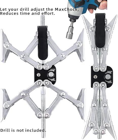Wheel Chock X-Shaped Stabilizer (Allow Drill Adjust) Dual Axel RV Travel Trailer Camper Tire While Camping, Pack Of 2