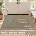 BEQHAUSE Dirt Trapper Door Mat 32" x 48", Non-Slip Washable Doormats Entrance Mat, Dirt Resistant and Absorbent Welcome Mat, Low Profile Floor Mats for Front Back Door and Entryway, Light Beige